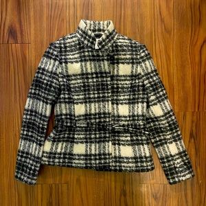 Banana republic wool plaid coat
